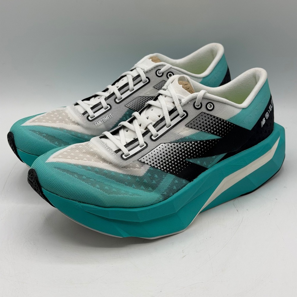New Balance FuelCell SuperComp Elite v4 Green White Running Shoes Women's Size 9